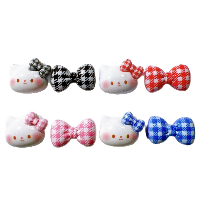 Resin Accessories Factory - OEM DIY Checker Cat Bow Tie