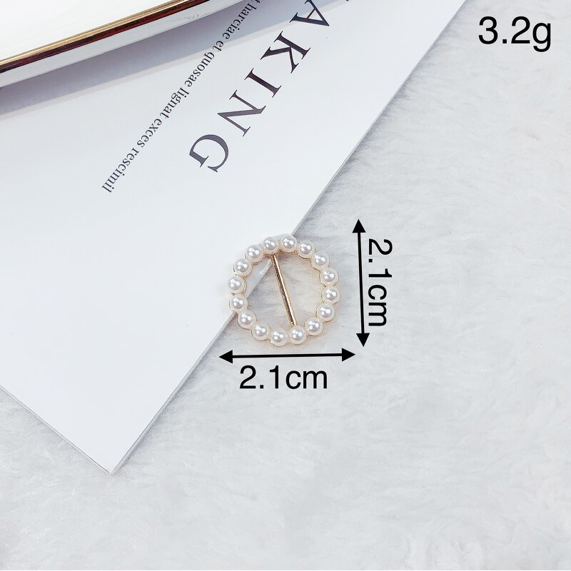 Scarf Buckle Factory - OEM Round Jewelry Metal Pearl Buckle