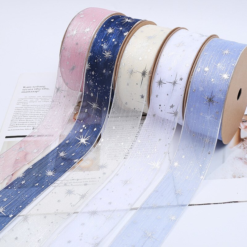 Ribbon Factory - OEM Colorful Star Printed Hazy Packing