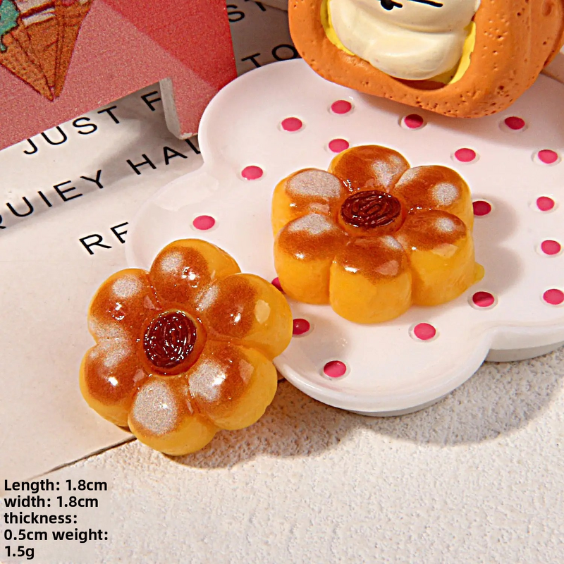 Resin Crafts Factory - OEM DIY Hairpin Artificial Bread Biscuits