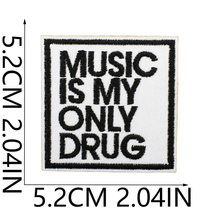 Embroidered Patch Factory - OEM Black White Dialogue Box Fabric