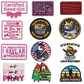 Embroidery Patch Factory - OEM Pray Good Girl Eagle Fox