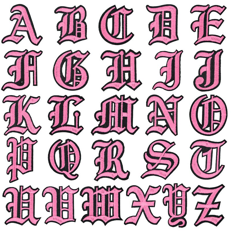 Embroidery Patch Factory - OEM Gothic Style 3D Letter Patches