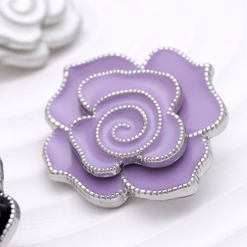 Shank Button Factory - OEM Camellia Metal Rhinestone Button
