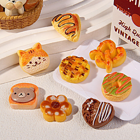Resin Crafts Factory - OEM DIY Hairpin Artificial Bread Biscuits
