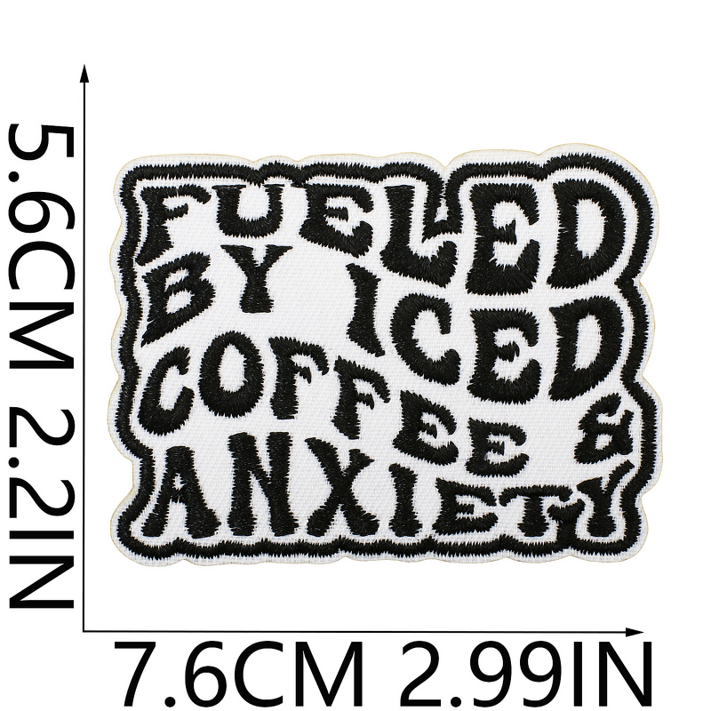 Embroidered Patch Factory - OEM Black White Dialogue Box Fabric