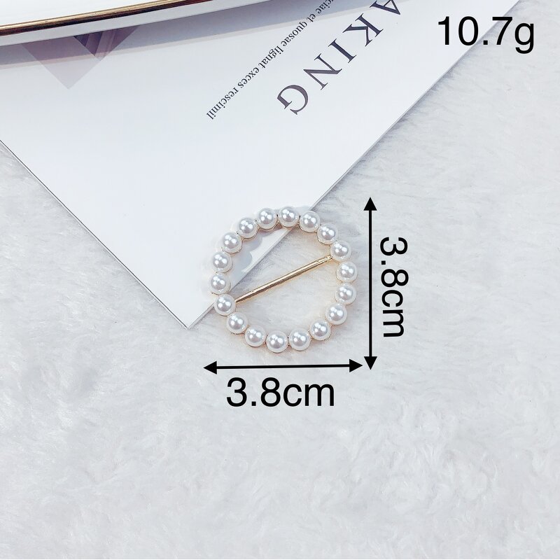 Scarf Buckle Factory - OEM Round Jewelry Metal Pearl Buckle