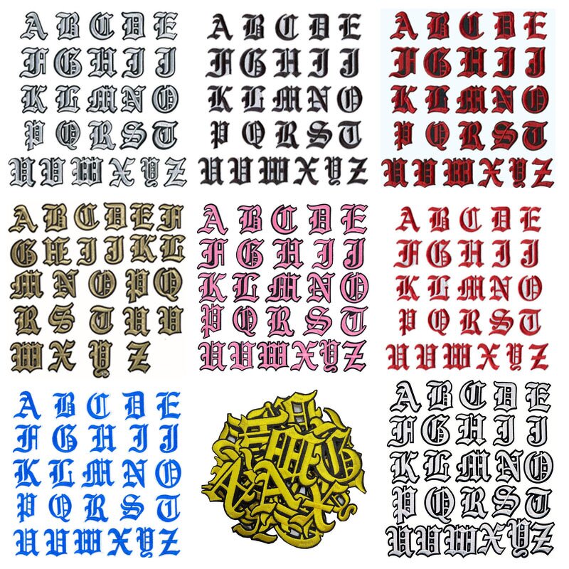 Embroidery Patch Factory - OEM Gothic Style 3D Letter Patches