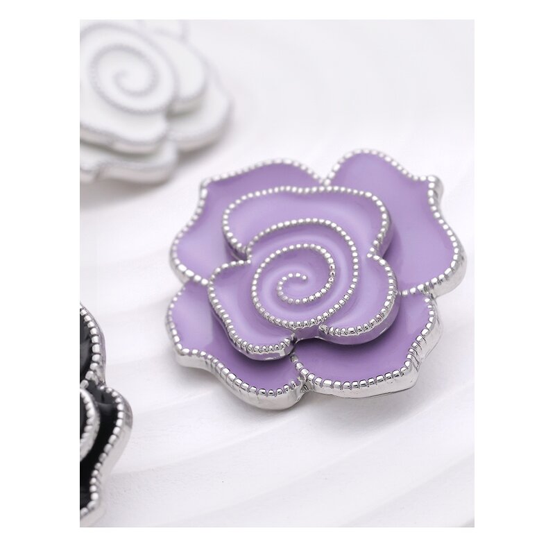 Shank Button Factory - OEM Camellia Metal Rhinestone Button