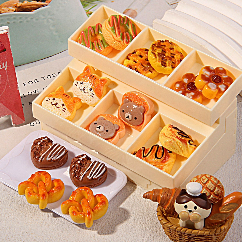 Resin Crafts Factory - OEM DIY Hairpin Artificial Bread Biscuits