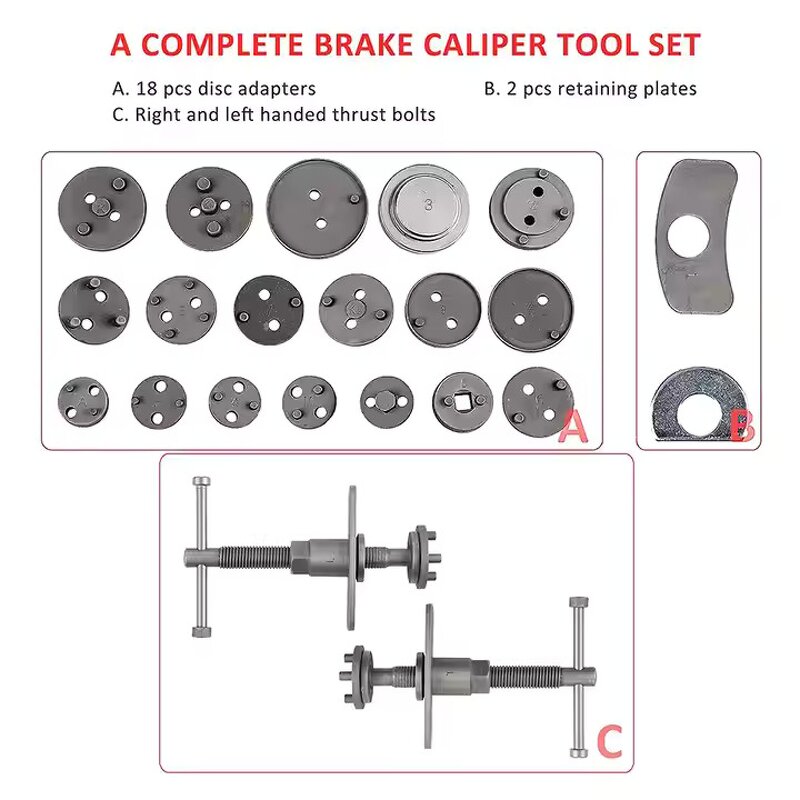 Brake Caliper Tool Factory - OEM Universal 21pcs Adjuster