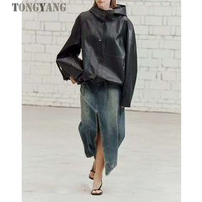 Leather Jacket Factory - OEM Women's Genuine Sheepskin Hooded