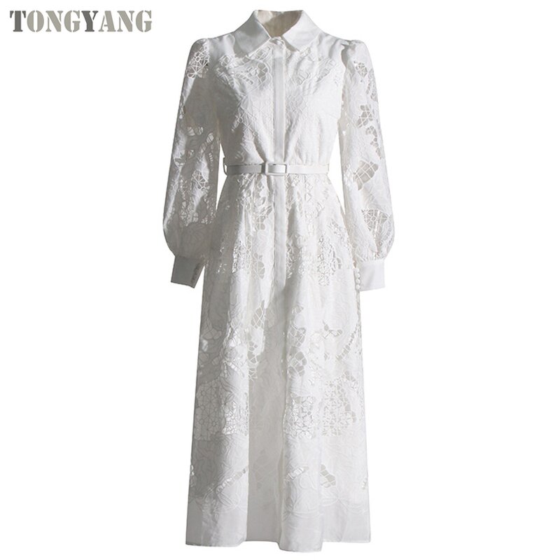 Retro Dress Factory - OEM 2024 Autumn Lapel Lantern Sleeve