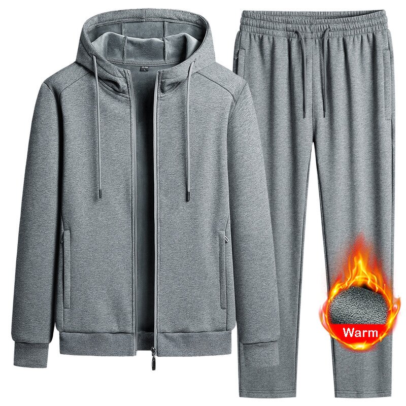 Fleece Set Factory - OEM Autumn Winter Men's Jacket Plus