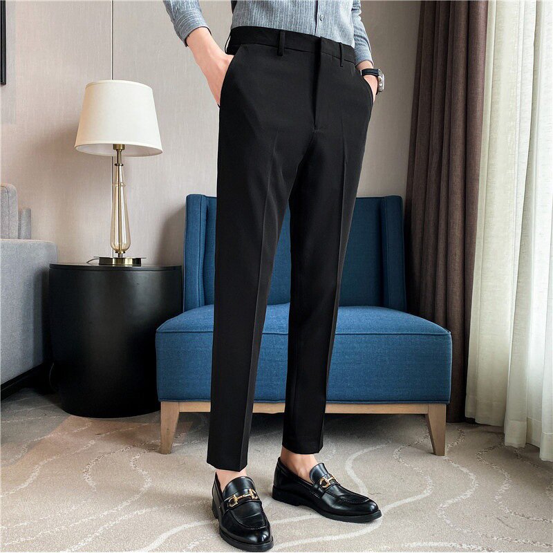 Suit Pants Factory - OEM Men's Formal Stretch Slim Solid