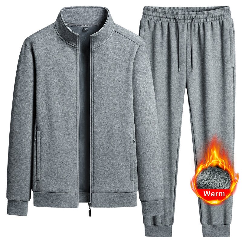 Tracksuit Factory - OEM Men's Warm Two Pieces Stand Collar
