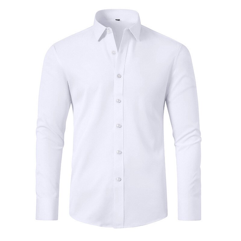 Dress Shirt Factory - OEM Men Long Sleeved Elastic Non Iron