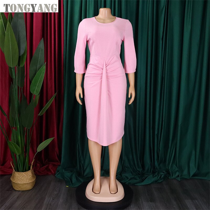 Pencil Dress Factory - OEM Three Quarter Ruched Wrapped Hip