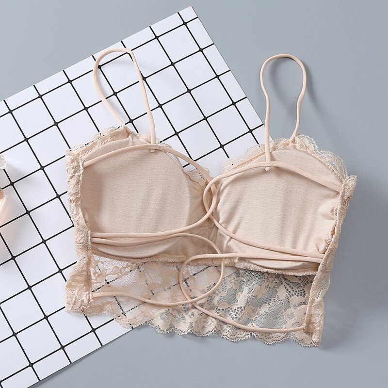 Crop Top Factory - OEM Women Lace Wireless Bra Camisole