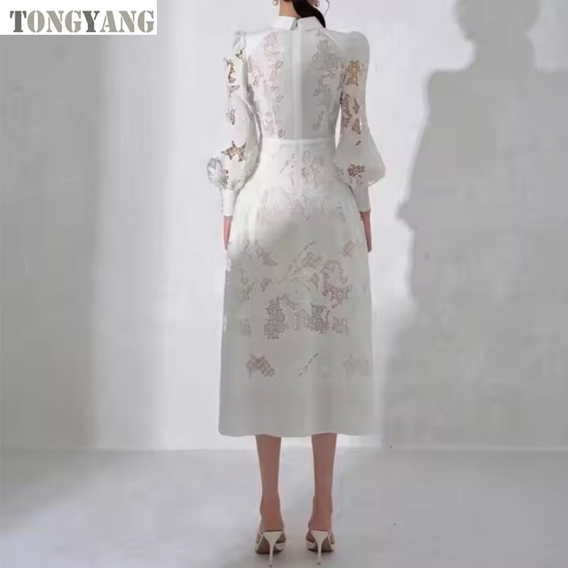 Retro Dress Factory - OEM 2024 Autumn Lapel Lantern Sleeve