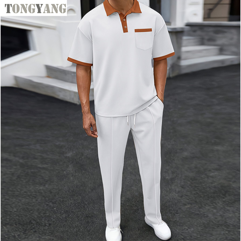 Waffle Set Factory - OEM Men's Hot-selling Block Color Short