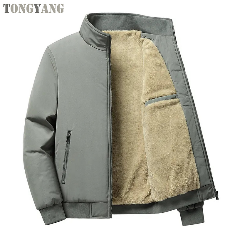 Winter Jacket Factory - OEM Men's Warm Zipper Pocket Velvet