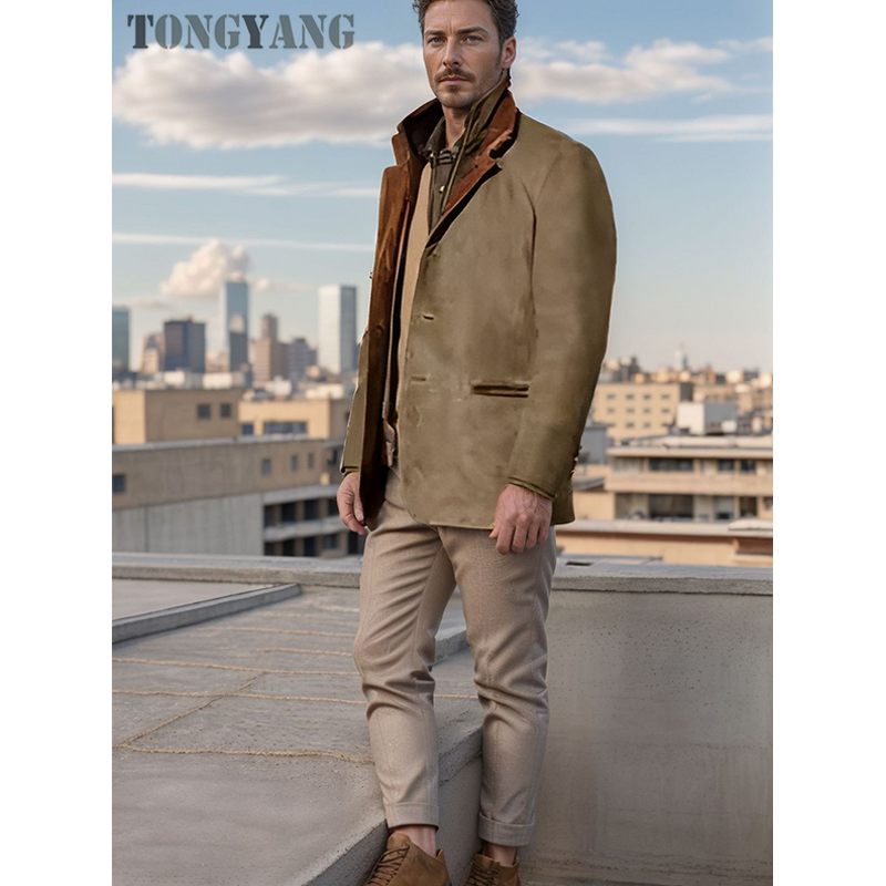 Men's Coat Factory - OEM Retro Lapel Autumn Winter Casual