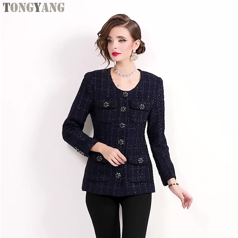 Tweed Coat Factory - OEM Autumn New High-end Single-breasted