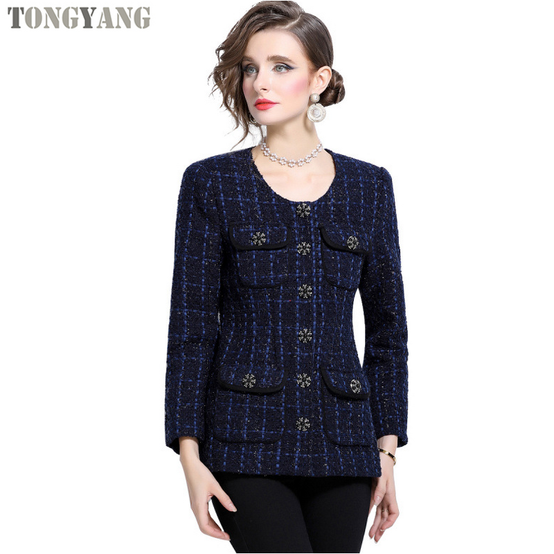 Tweed Coat Factory - OEM Autumn New High-end Single-breasted