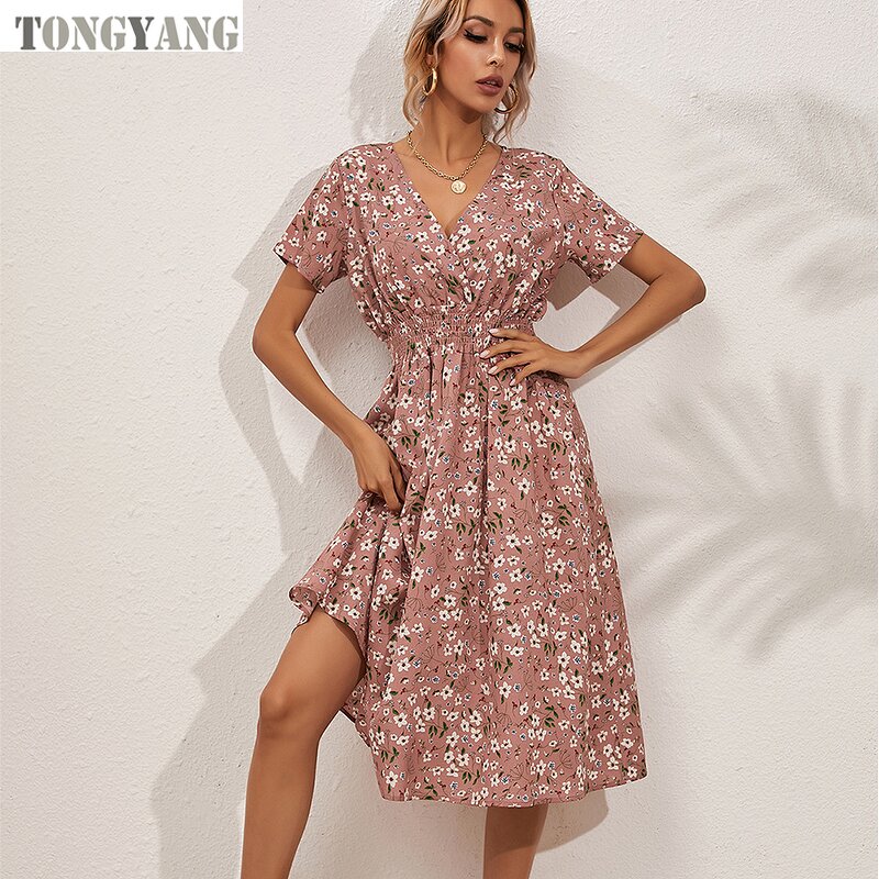 Bohemia Dress Factory - OEM Summer Floral V Neck Tunic