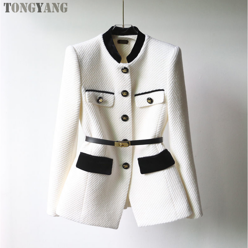 Stand Collar Coat Factory - OEM 2025 Autumn Waist Slim Coat