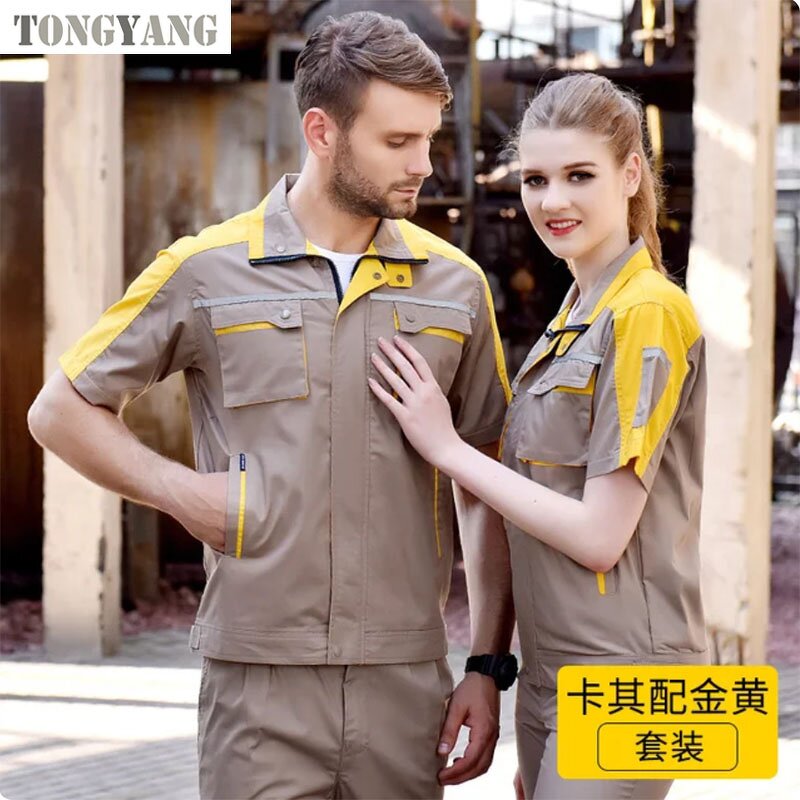Work Uniform Factory - OEM Women Men Short Sleeve Set