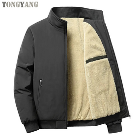 Winter Jacket Factory - OEM Men's Warm Zipper Pocket Velvet