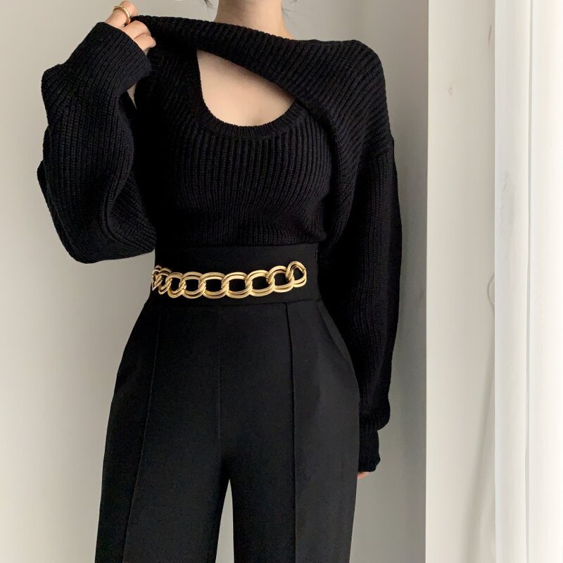 Knitted Sweater Factory - OEM Autumn Winter Women Sexy Hollow