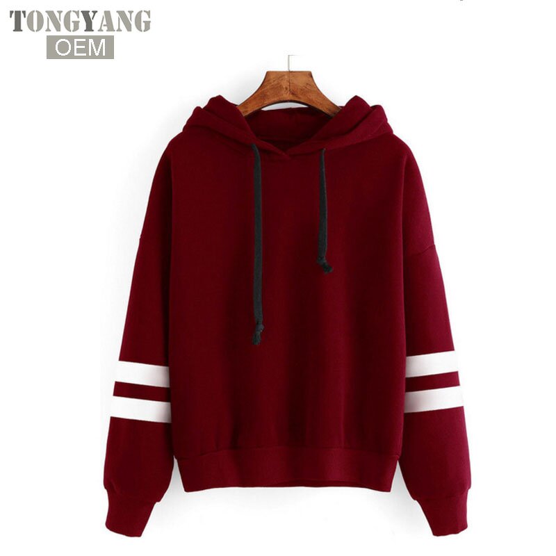 Women Hoodie Factory - OEM Hot Sale Long Sleeve Striped