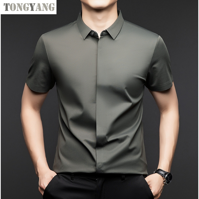Men's Shirt Factory - OEM Business Short-sleeved Fitted Multi