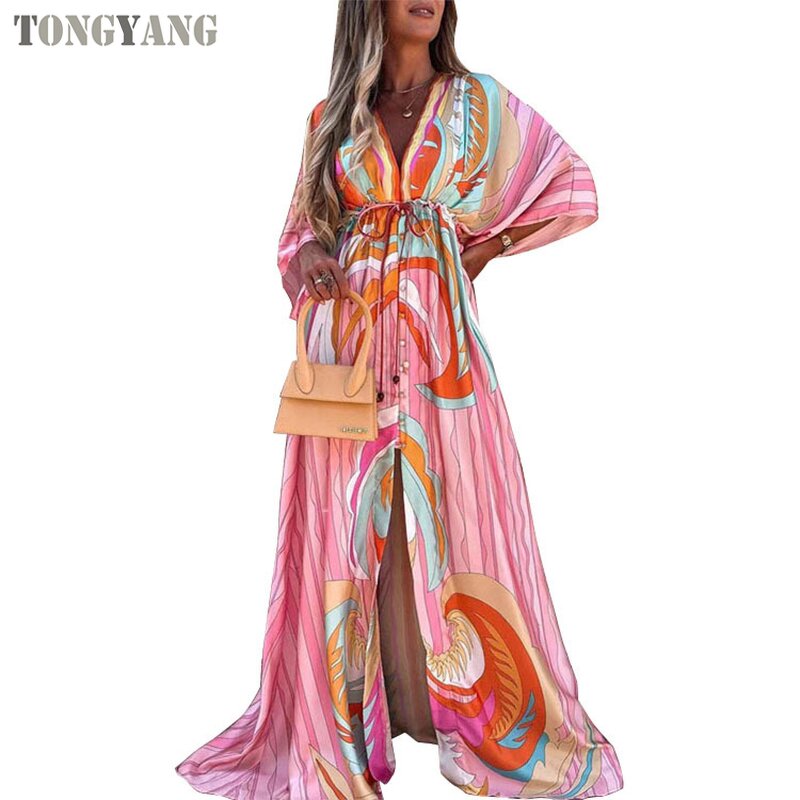 Sundress Factory - OEM Summer Plus Size V Neck Loose Split