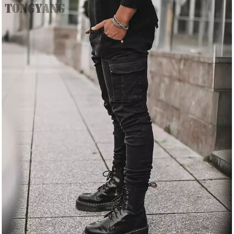 Denim Jeans Factory - OEM 2025 Plus Size Men's Tight Stacked