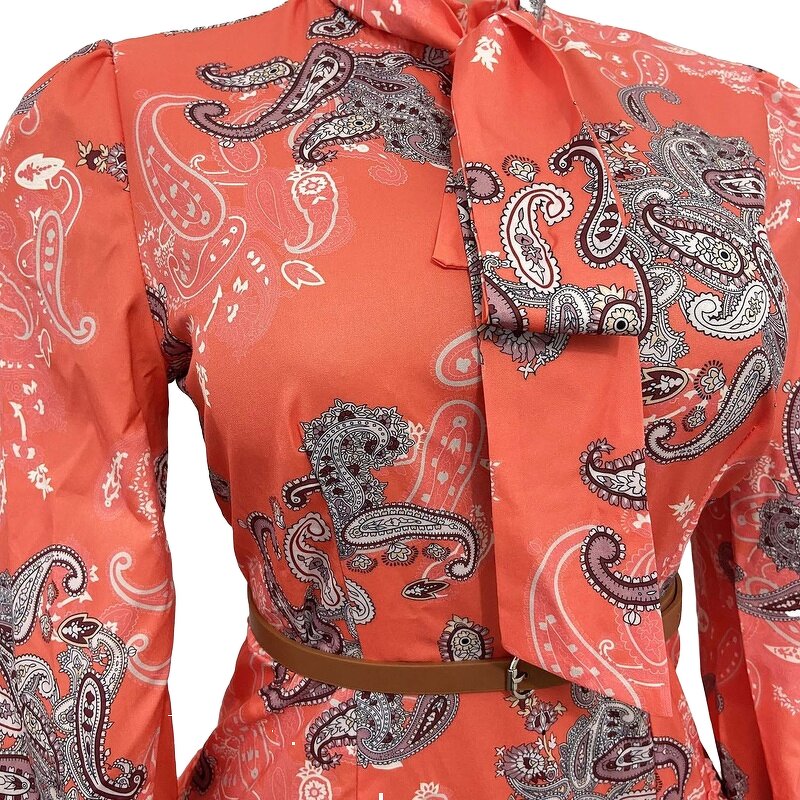 Chiffon Dress Factory - OEM Fashion Cascading Ruffle Floral