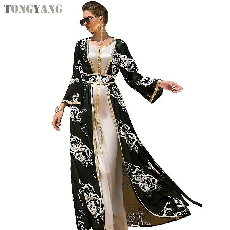 Abaya Dress Factory - OEM Vintage Chic Floral Embroidery