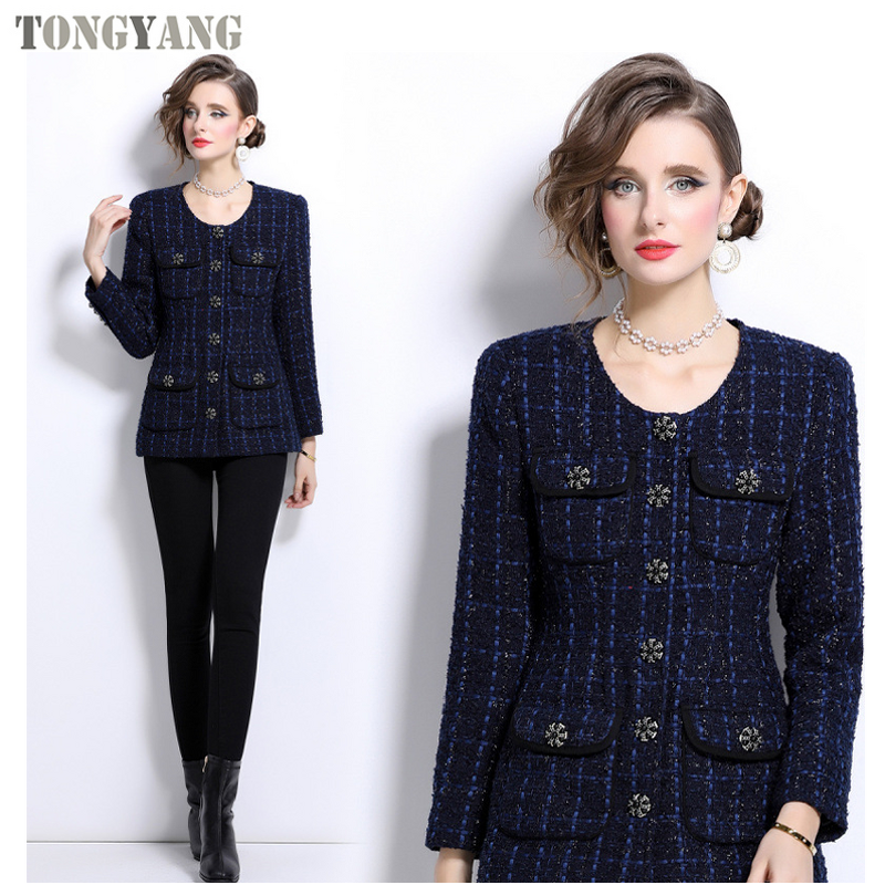 Tweed Coat Factory - OEM Autumn New High-end Single-breasted