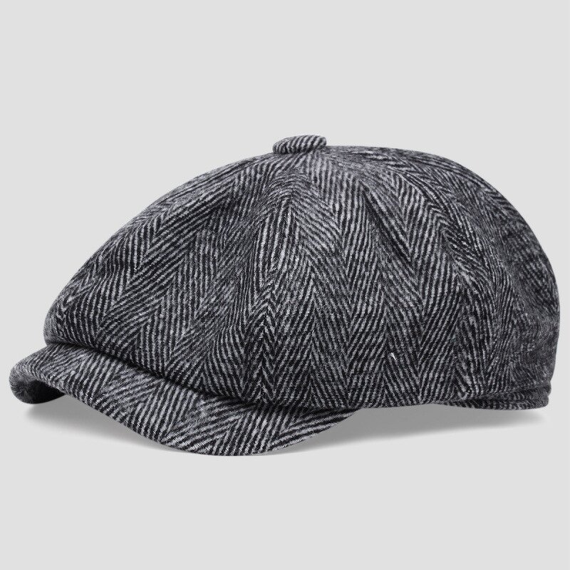 Flat Cap Factory - OEM Wholesale Men Herringbone Cabbie
