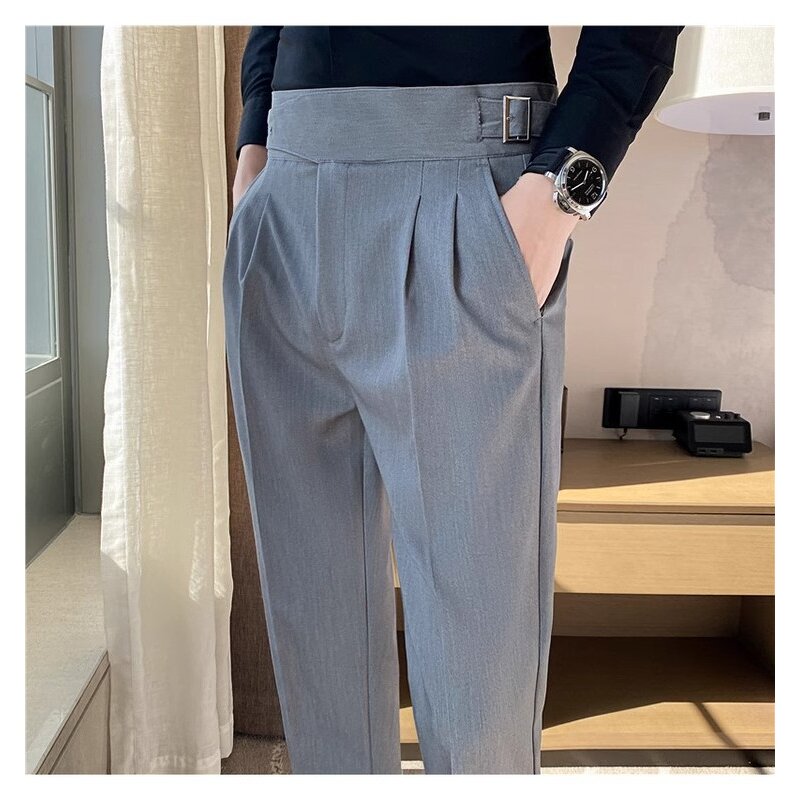 Naples Trousers Factory - OEM Italian Style High Waist Buckle