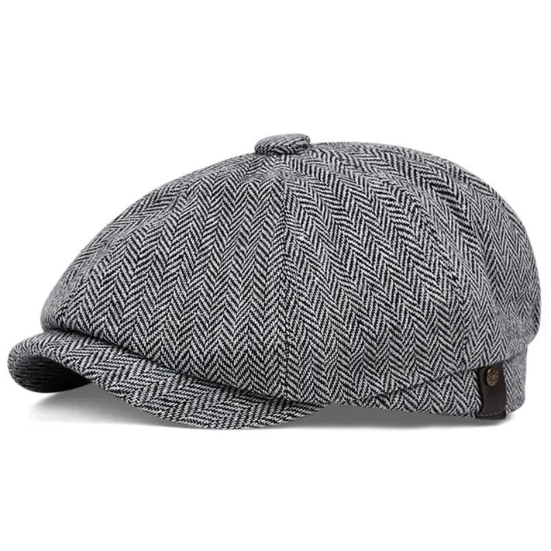 Flat Cap Factory - OEM Wholesale Men Herringbone Cabbie