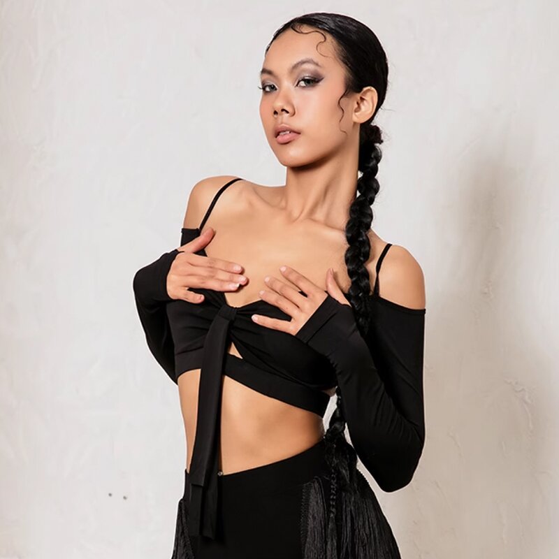 Latin Dance Dress Factory - OEM V Neck Short Sleeve Female