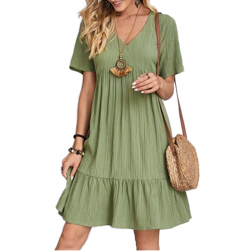 Mini Dress Factory - OEM Women Summer Short Sleeve Party