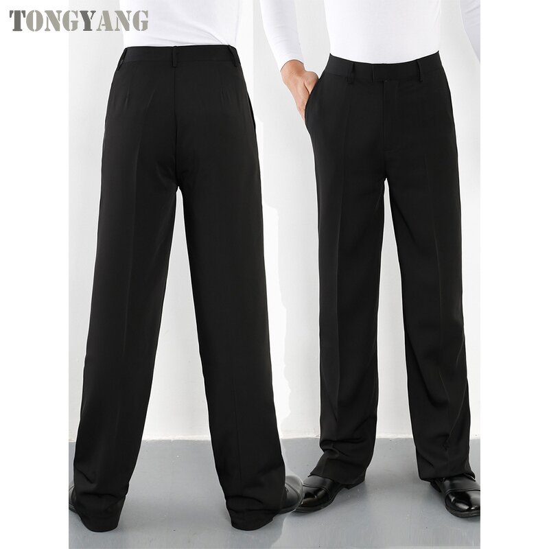 Latin Dance Pants Factory - OEM Professional Men Black Satin