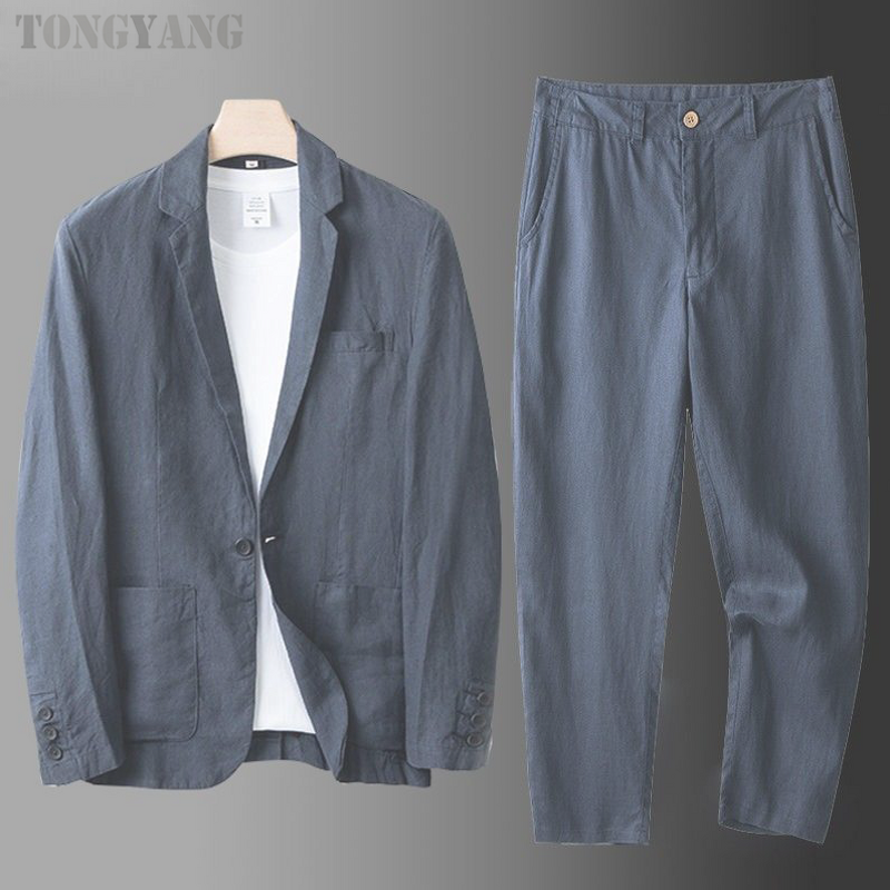 Cotton Linen Suit Factory - OEM Hot Summer Men's Casual