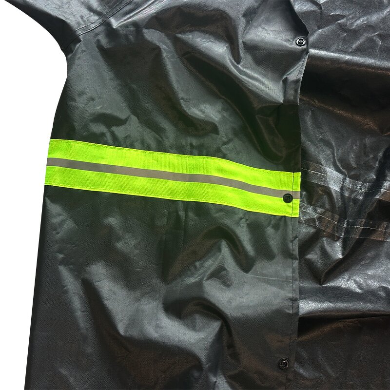 Rain Poncho Factory - OEM Hooded Safety Long Reflective Jacket