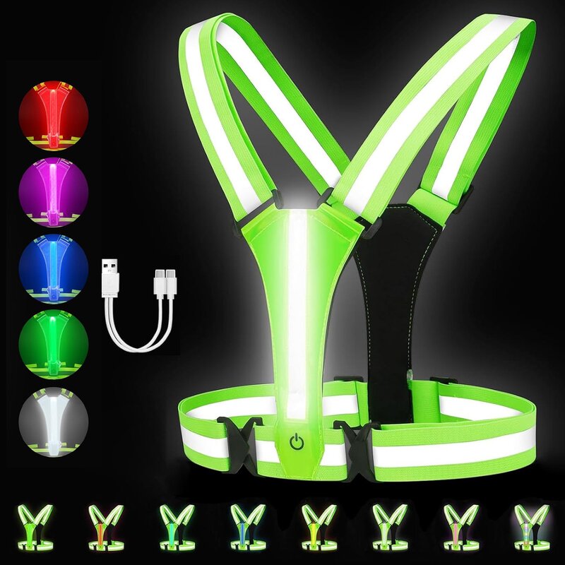 Reflective Belt Factory - OEM Adjustable USB Rechargeable Cycling